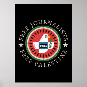 Poster Journalistes libres Palestine libre