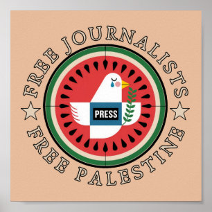 Poster Journalistes libres Palestine libre