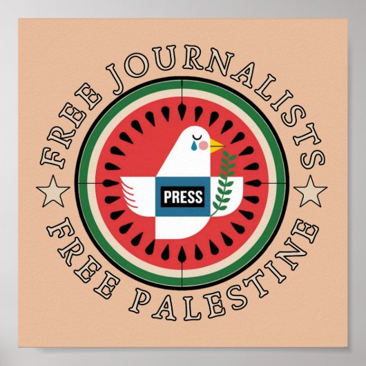 Poster Journalistes libres Palestine libre (Devant)