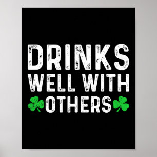 Poster Journée de la Saint-Patrick adorable pour boire de