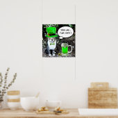 POSTER JOURNÉE DE LA SAINT-PATRICK CHAT AVEC BIÈRE IRLAND (Cuisine)