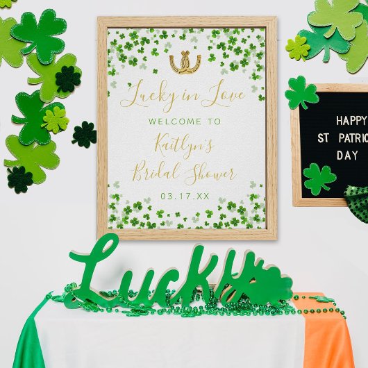 Poster Journée de la Saint-Patrick : Fête de Mariage Chan