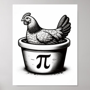 Poster Journée de la tarte au poulet drôle de jeu de mots