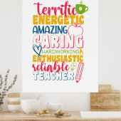 Poster Journée de l'enseignant Enseignant de l'entretien (Cuisine)