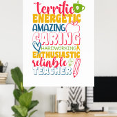 Poster Journée de l'enseignant Enseignant de l'entretien (Bureau à domicile)