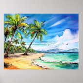 Poster Journée de plage à Kauai (Devant)