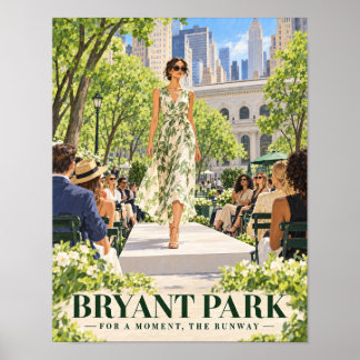 Poster Journée de style Midtown Bryant Park