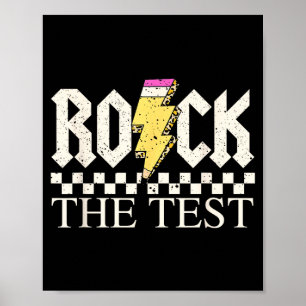 Poster Journee de test de l'État Staar Rock The Test ABCD