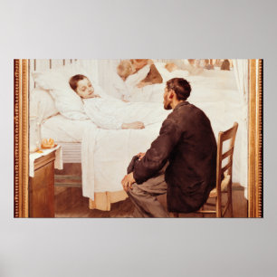 Poster Journée de visite à l'hôpital, 1889