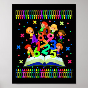 Poster Journée des mathématiques scolaires, horaires, mat