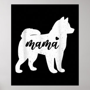 Poster Journée des mères Husky Cadeau à mâchoire de chi