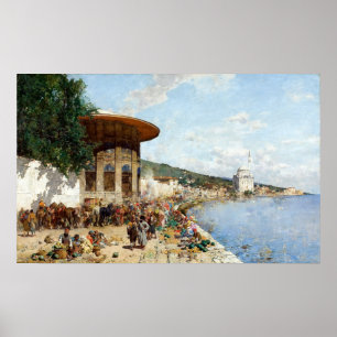 Poster Journée du marché Alberto Pasini à Constantinople