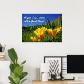 Poster Journée idéale commence avec une superbe infirmièr (Bureau à domicile)
