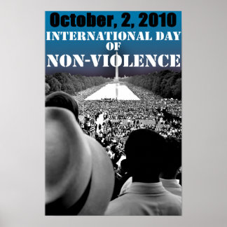 POSTER JOURNÉE INTERNATIONALE DE LA NON-VIOLENCE