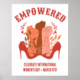 Poster Journée internationale des femmes EMPOWERED Poings