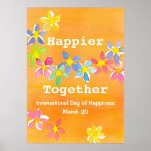 Poster Journée Internationale Du Bonheur Happier Ensemble