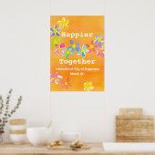Poster Journée Internationale Du Bonheur Happier Ensemble (Cuisine)