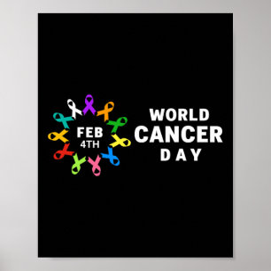 Poster Journée mondiale du cancer - Sensibilisation au ca