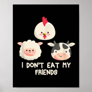 Poster Journée mondiale végétarienne Je ne mange pas mes