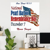 Poster Journée nationale Pearl Harbour (Bureau à domicile)
