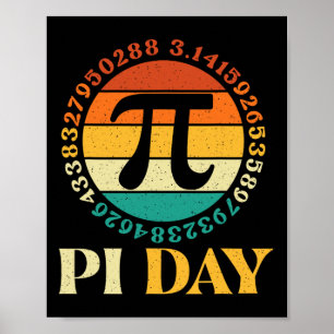 Poster Journée Pi - Pi Day Math Lover Pi Symbole Science