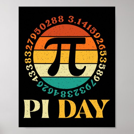 Poster Journée Pi - Pi Day Math Lover Pi Symbole Science (Devant)