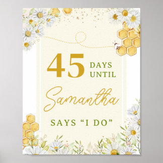 Poster Jours avant mon mariage Jour J Fête de mariage pri