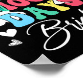 Poster Jours Brighter Rainbow enseignant élève 100e jour  (Coin)