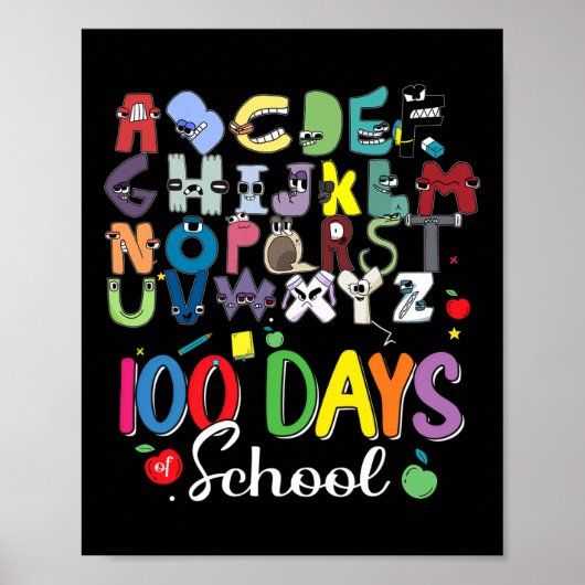 Poster Jours d'alphabet scolaire Lore Costume scolaire d' (Devant)