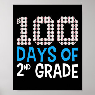 Poster Jours De Baseball De 2E Année 100E Jour De Scho