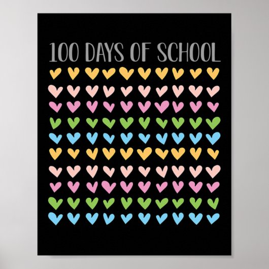 Poster Jours De Coeurs D'École 100ème Vintage Professeur (Devant)