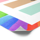 Poster Jours de la semaine Colorés (Coin)