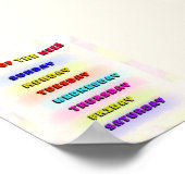 Poster Jours de la semaine d'apprentissage (Coin)