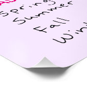 Poster Jours de la semaine, mois de l'année & saisons v2 (Coin)