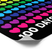 Poster Jours De L'École 100 Jours Coeur Plus Intelligent  (Coin)