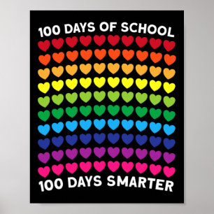Poster Jours De L'École 100 Jours Coeur Plus Intelligent