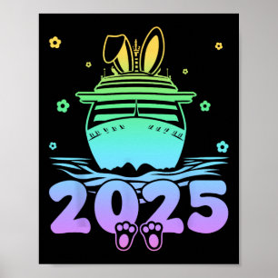 Poster Jours de Pâques Lapin Croisière Bateau Voyage Trip