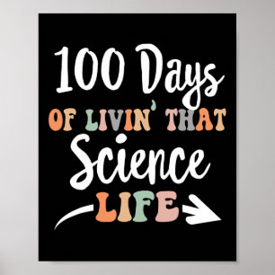 Poster Jours De Science 100e Jour D'École Pour Enseigner