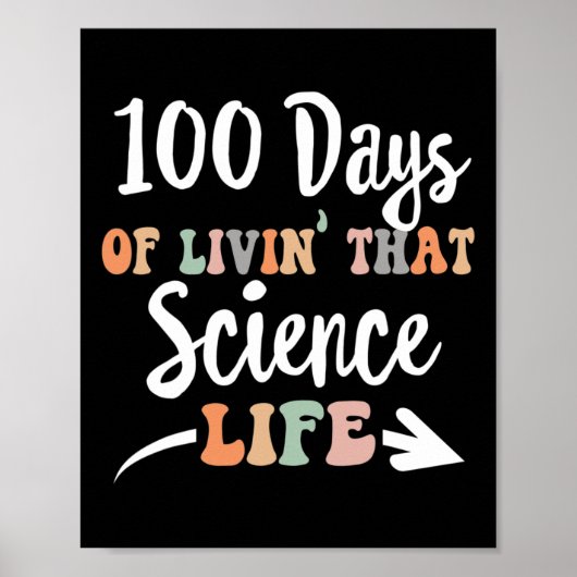 Poster Jours De Science 100e Jour D'École Pour Enseigner (Devant)