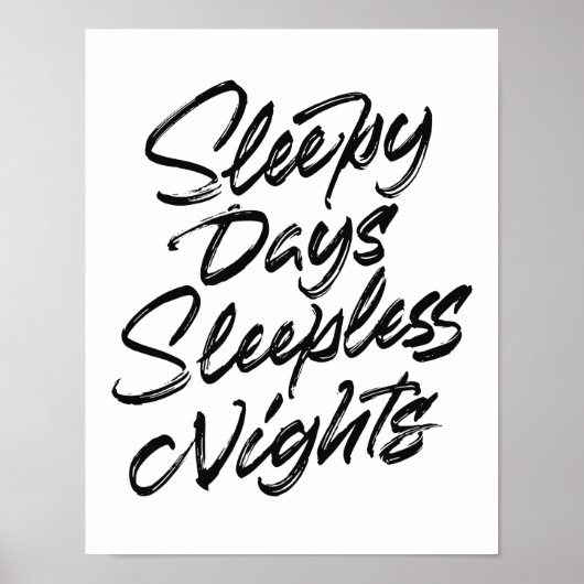 Poster Jours de sommeil Nuits sans sommeil (Devant)
