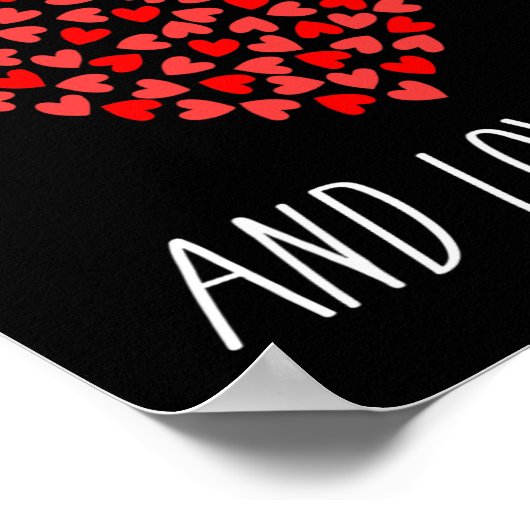 Poster Jours D'École Et L'Aimer Avec Coeurs Pour Le 100E (Coin)