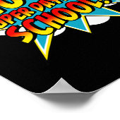 Poster Jours D'École Joyeux 100ème Jours D'École Superher (Coin)