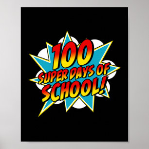 Poster Jours D'École Joyeux 100ème Jours D'École Superher