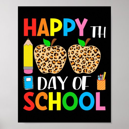 Poster Jours D'Empreinte de léopard D'École Enseignant Et (Devant)