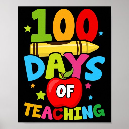 Poster Jours D'Enseignement 100E Jour D'Enseignant (Devant)