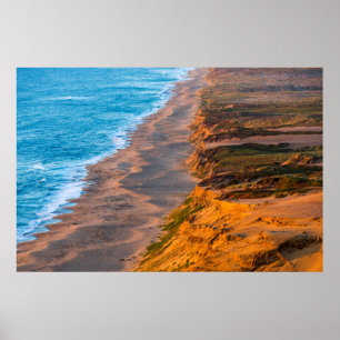 Poster Jours Dernière lumière frappe le rivage sablonneux