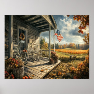 Poster Jours dorés de l'automne AI Art