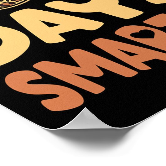 Poster Jours Enseignant Smarter Leopard 100e Jour De L'Éc (Coin)