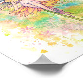 Poster Jours ensoleillés Fairy Aquarelle Peinture (Coin)