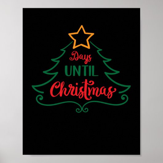 Poster Jours jusqu'à Noël (Devant)